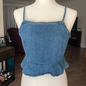 American Eagle Denim Crop Top